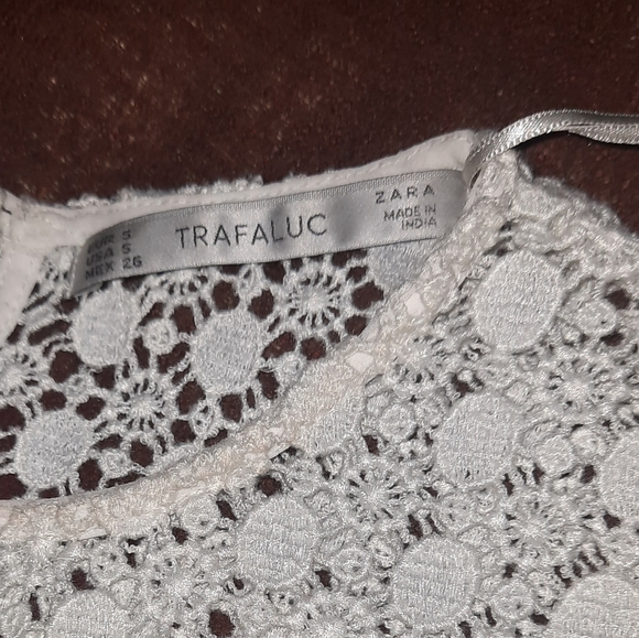 Zara crochet flare white top - Picture 3 of 6